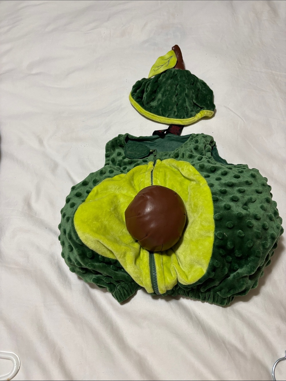 Green Avocado Kids Costume with Seed Hat 6 to 9 months